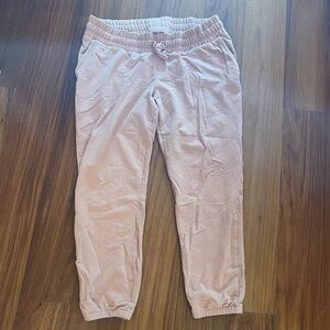 Isabel peach maternity jogger sweatpants with pockets - medium